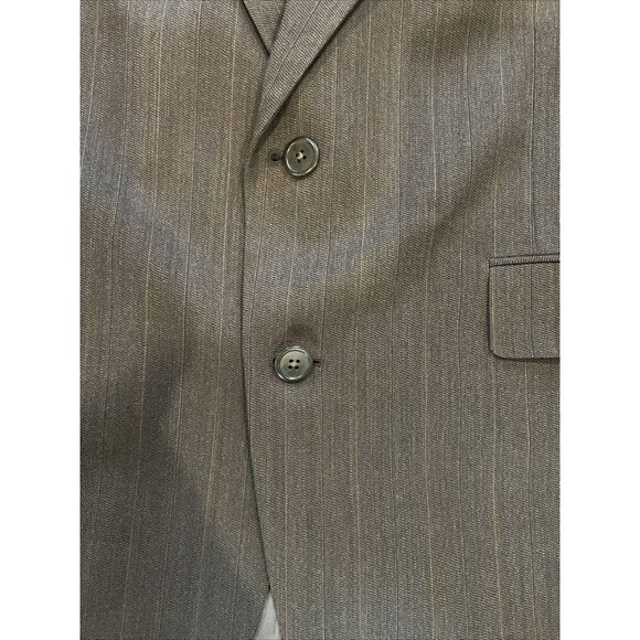 HART SCHAFFNER MARX Mens Brown Striped WOOL Sport Coat Suit Jacket Blazer 40 Reg - Picture 5 of 12